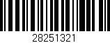 Código de barras (EAN, GTIN, SKU, ISBN): '28251321'