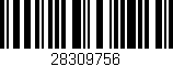 Código de barras (EAN, GTIN, SKU, ISBN): '28309756'