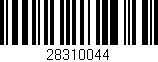 Código de barras (EAN, GTIN, SKU, ISBN): '28310044'