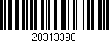 Código de barras (EAN, GTIN, SKU, ISBN): '28313398'