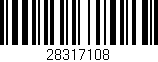Código de barras (EAN, GTIN, SKU, ISBN): '28317108'