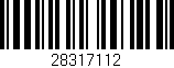 Código de barras (EAN, GTIN, SKU, ISBN): '28317112'