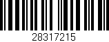 Código de barras (EAN, GTIN, SKU, ISBN): '28317215'