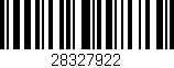 Código de barras (EAN, GTIN, SKU, ISBN): '28327922'