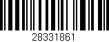 Código de barras (EAN, GTIN, SKU, ISBN): '28331861'