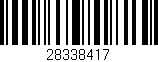 Código de barras (EAN, GTIN, SKU, ISBN): '28338417'