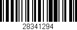 Código de barras (EAN, GTIN, SKU, ISBN): '28341294'