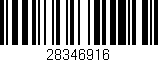 Código de barras (EAN, GTIN, SKU, ISBN): '28346916'