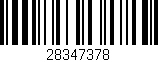 Código de barras (EAN, GTIN, SKU, ISBN): '28347378'