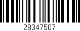 Código de barras (EAN, GTIN, SKU, ISBN): '28347507'