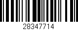Código de barras (EAN, GTIN, SKU, ISBN): '28347714'