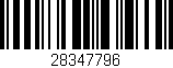 Código de barras (EAN, GTIN, SKU, ISBN): '28347796'