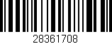 Código de barras (EAN, GTIN, SKU, ISBN): '28361708'