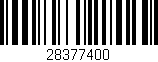 Código de barras (EAN, GTIN, SKU, ISBN): '28377400'