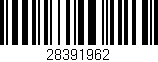 Código de barras (EAN, GTIN, SKU, ISBN): '28391962'