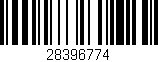 Código de barras (EAN, GTIN, SKU, ISBN): '28396774'