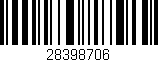 Código de barras (EAN, GTIN, SKU, ISBN): '28398706'