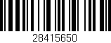 Código de barras (EAN, GTIN, SKU, ISBN): '28415650'