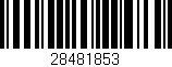 Código de barras (EAN, GTIN, SKU, ISBN): '28481853'