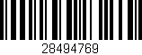 Código de barras (EAN, GTIN, SKU, ISBN): '28494769'