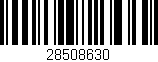 Código de barras (EAN, GTIN, SKU, ISBN): '28508630'