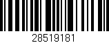Código de barras (EAN, GTIN, SKU, ISBN): '28519181'