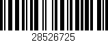 Código de barras (EAN, GTIN, SKU, ISBN): '28526725'