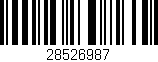 Código de barras (EAN, GTIN, SKU, ISBN): '28526987'