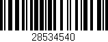 Código de barras (EAN, GTIN, SKU, ISBN): '28534540'