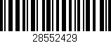 Código de barras (EAN, GTIN, SKU, ISBN): '28552429'
