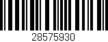 Código de barras (EAN, GTIN, SKU, ISBN): '28575930'