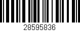 Código de barras (EAN, GTIN, SKU, ISBN): '28595836'
