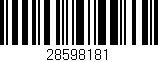 Código de barras (EAN, GTIN, SKU, ISBN): '28598181'