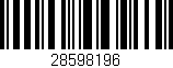 Código de barras (EAN, GTIN, SKU, ISBN): '28598196'