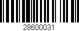 Código de barras (EAN, GTIN, SKU, ISBN): '28600031'