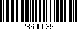Código de barras (EAN, GTIN, SKU, ISBN): '28600039'