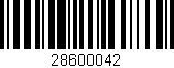 Código de barras (EAN, GTIN, SKU, ISBN): '28600042'