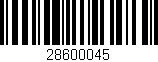 Código de barras (EAN, GTIN, SKU, ISBN): '28600045'