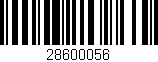 Código de barras (EAN, GTIN, SKU, ISBN): '28600056'