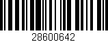 Código de barras (EAN, GTIN, SKU, ISBN): '28600642'