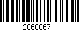 Código de barras (EAN, GTIN, SKU, ISBN): '28600671'