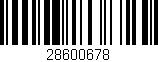 Código de barras (EAN, GTIN, SKU, ISBN): '28600678'
