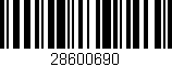 Código de barras (EAN, GTIN, SKU, ISBN): '28600690'