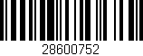 Código de barras (EAN, GTIN, SKU, ISBN): '28600752'