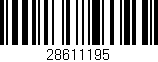 Código de barras (EAN, GTIN, SKU, ISBN): '28611195'