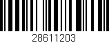 Código de barras (EAN, GTIN, SKU, ISBN): '28611203'