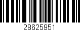 Código de barras (EAN, GTIN, SKU, ISBN): '28625951'