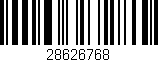 Código de barras (EAN, GTIN, SKU, ISBN): '28626768'