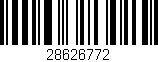 Código de barras (EAN, GTIN, SKU, ISBN): '28626772'