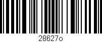 Código de barras (EAN, GTIN, SKU, ISBN): '28627o'
